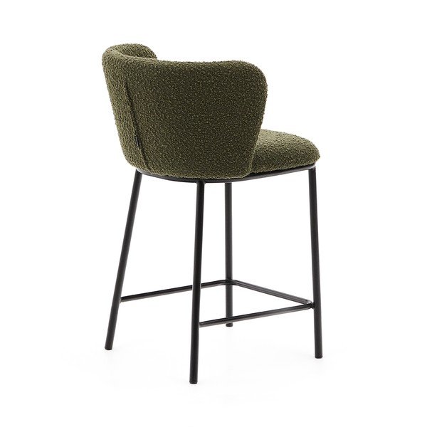 Zelená barová židle (výška sedáku 65 cm) Ciselia – Kave Home-image-4