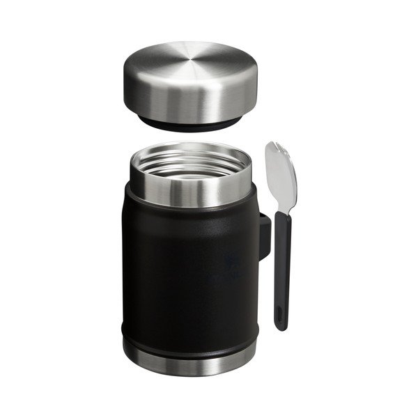 Matně černá termoska na jídlo z nerezové oceli 400 ml Legendary Food Jar + Spork Black 2.0 – Stanley-image-1
