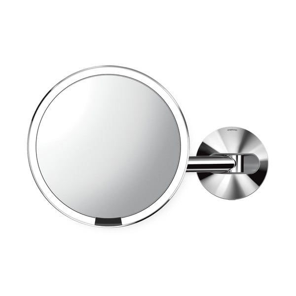 Nástěnné kosmetické zvětšovací zrcadlo s osvětlením (5x) ø 20 cm Sensor – simplehuman