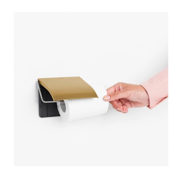 Nástěnný ocelový držák na toaletní papír ve zlaté barvě ReNew – Brabantia-image-1