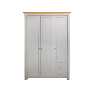 Bílá šatní skříň v dekoru dubu 112x180 cm Emerald - Støraa