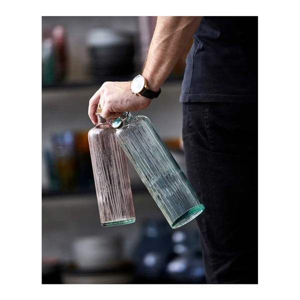 Růžová skleněná lahev 1.2 l Kusintha - Bitz-image-3