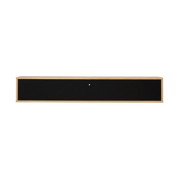 TV stolek v dekoru dubu v černo-přírodní barvě 133x22 cm Mistral – Hammel Furniture