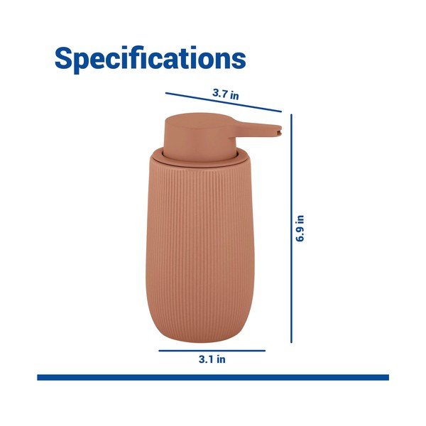 Hnědý plastový dávkovač mýdla 400 ml Fablo – Wenko-image-4