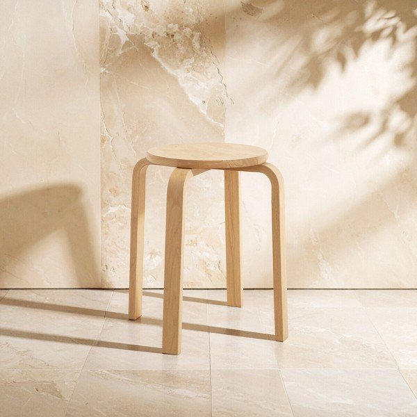 Stolička z kaučukového dřeva v přírodní barvě Heva – Premier Housewares-image-1