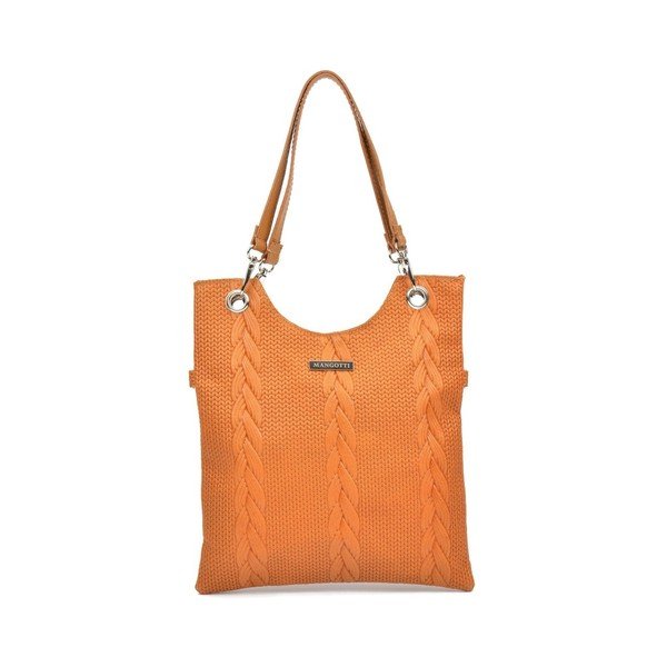 Koňakově kožená kabelka Mangotti Bags Lidia