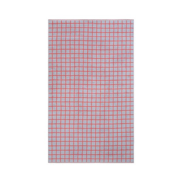 Červená/světle modrá bavlněná osuška 90x150 cm Grid – Jotex-image-2
