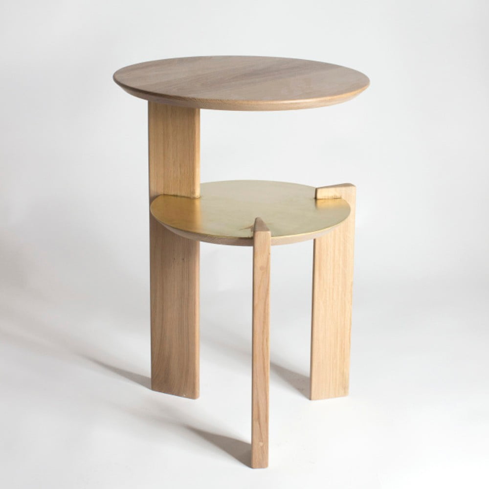 Přírodní dubový odkládací stolek ComingB Epeire