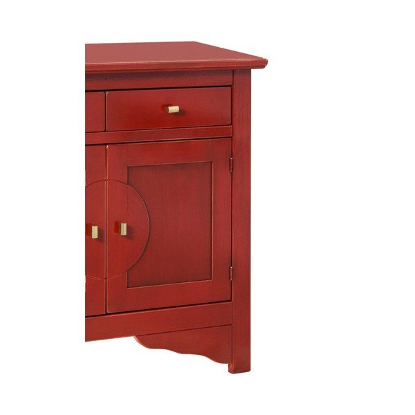 Červený příborník Evergreen House Credenza-image-4