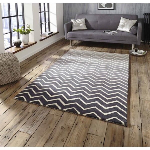 Šedo-bílý ručně tkaný koberec Think Rugs Spectrum Grey White, 120 x 170 cm
