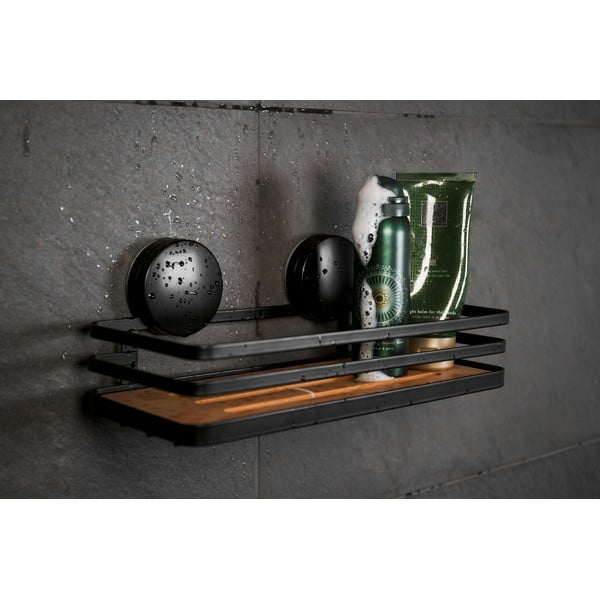 Černá koupelnová police Wenko Alba-image-2