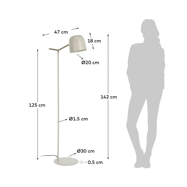 Béžová stojací lampa Kave Home Alish-image-2