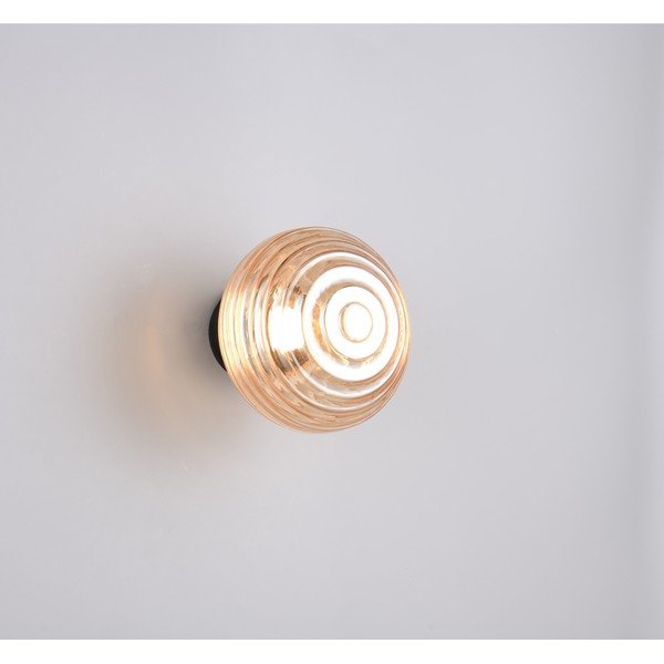 Jantarové skleněné LED nástěnné svítidlo na USB ø 15,5 cm Earl – Reality-image-1