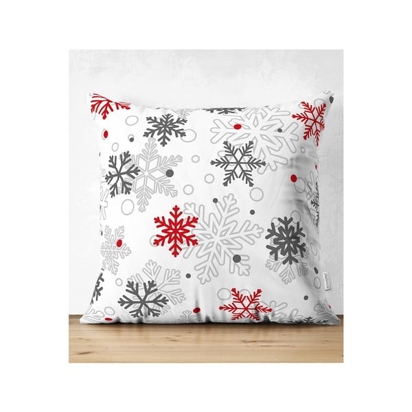 Sada 4 vánočních povlaků na polštář a běhounu na stůl Minimalist Cushion Covers Red Christmas-image-2
