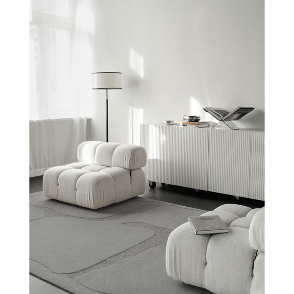 Šedý vlněný koberec 200x300 cm Morphic Organica – Agnella-image-1