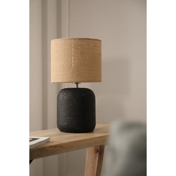 Stolní lampa se stínidlem z juty v černo-přírodní barvě (výška 32,5 cm) Montagna – Markslöjd-image-3