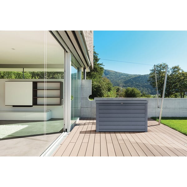 Antracitový plastový zahradní úložný box Ontario – Keter-image-2