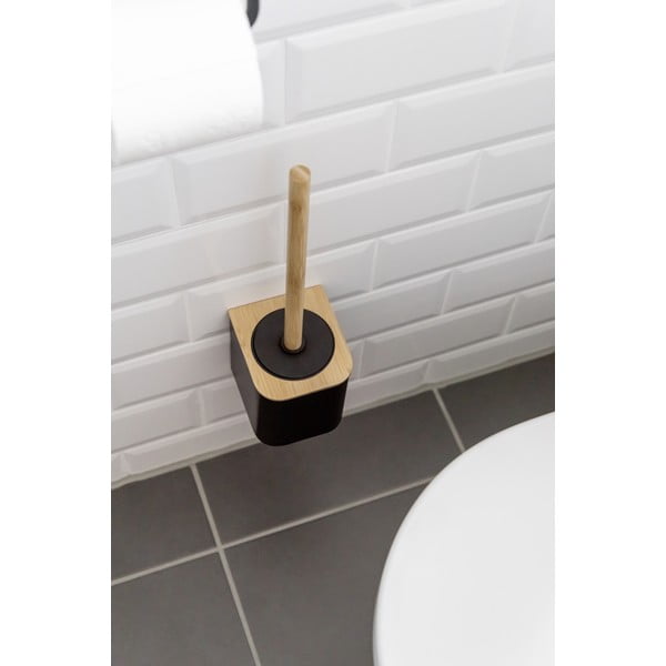 Černá samodržící bambusová WC štětka Bambusa – Wenko-image-1
