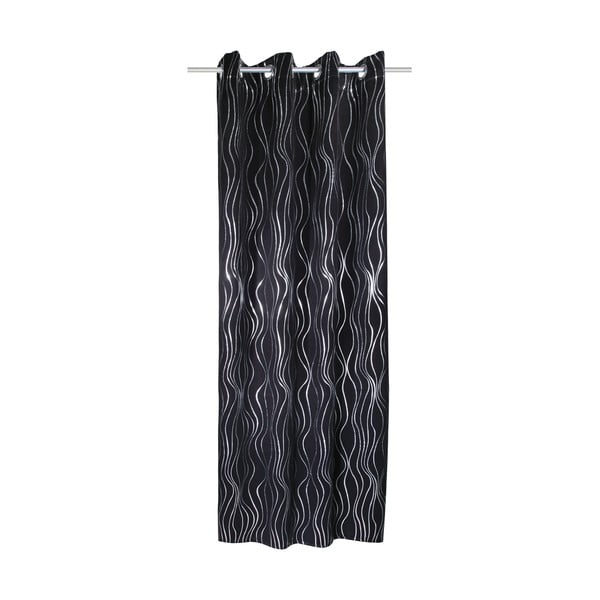 Černý závěs 135x245 cm Waves – Sehlbach