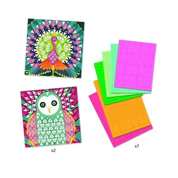 Set pro výrobu 2 mozaik Djeco Feathers-image-1