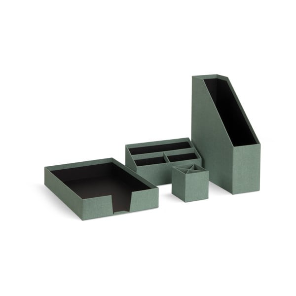 Kartonové organizéry v sadě 4 ks Hugo Canvas Paper Laminate – Bigso