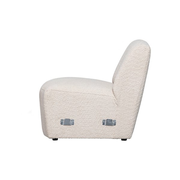 Krémový modul pohovky z textilie bouclé (středový díl) Coco  – WOOOD-image-3