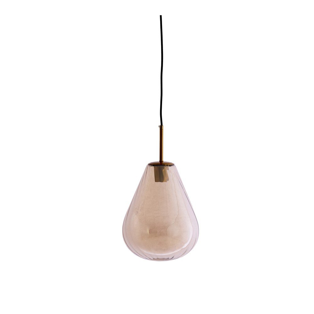 Jantarové závěsné svítidlo se skleněným stínidlem Leona – Light & Living