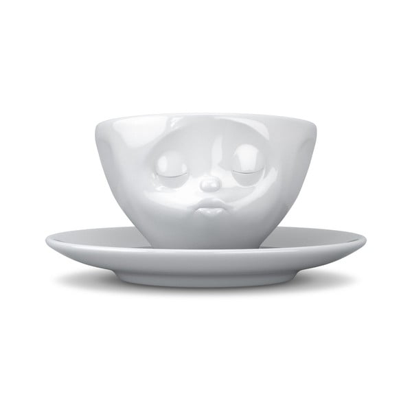 Bílý porcelánový šálek na kávu 58products Kisses, objem 200 ml