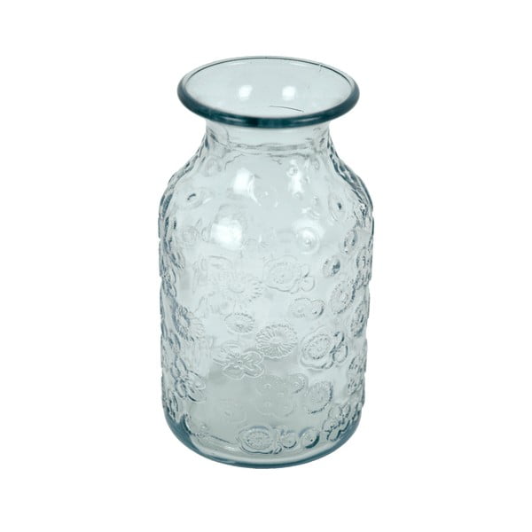 Skleněná váza z recyklovaného skla Ego Dekor Flora, výška 16 cm