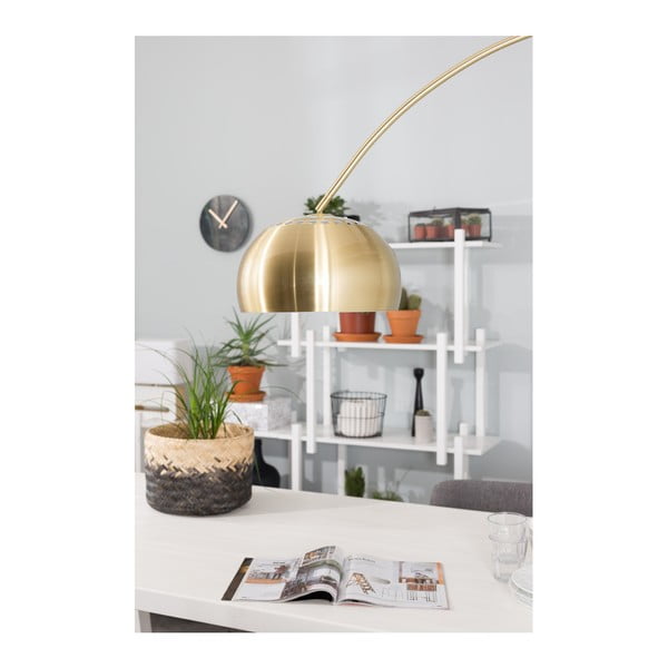 Stojací lampa v mosazné barvě Zuiver Bow-image-4