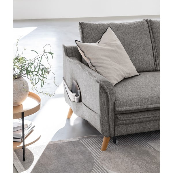 Šedá rozkládací rohová pohovka (pravý roh) Charming Charlie – Miuform-image-4