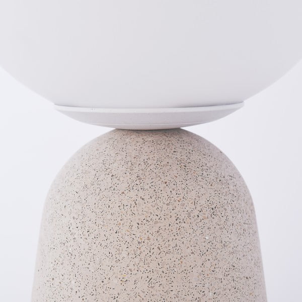 Šedá stolní lampa SULION Creta, výška 29,5 cm-image-4