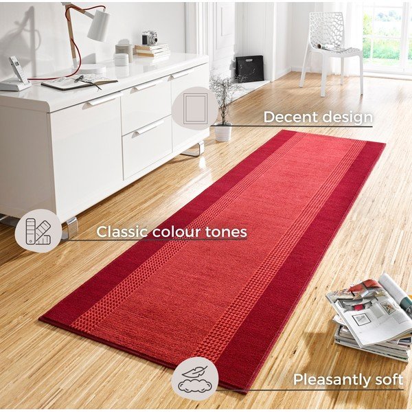 Červený běhoun Hanse Home Basic, 80 x 300 cm-image-4