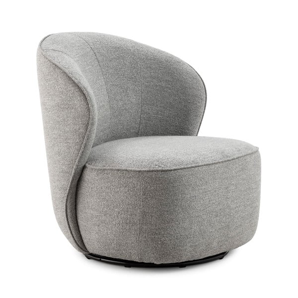 Světle šedé otočné křeslo Edna – MOME
