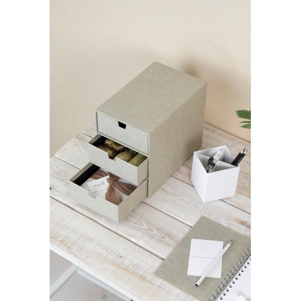 Béžový zásuvkový box se 3 šuplíky Bigso Box of Sweden Ingrid-image-3
