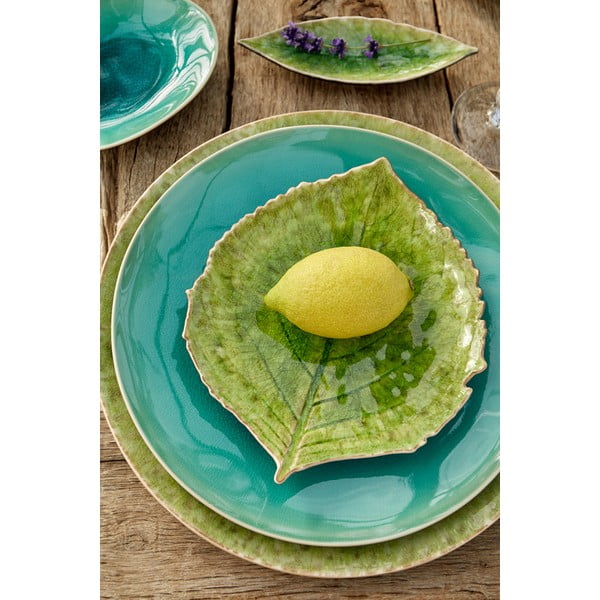 Zelený kameninový talíř Costa Nova Riviera, 15 x 17 cm-image-1