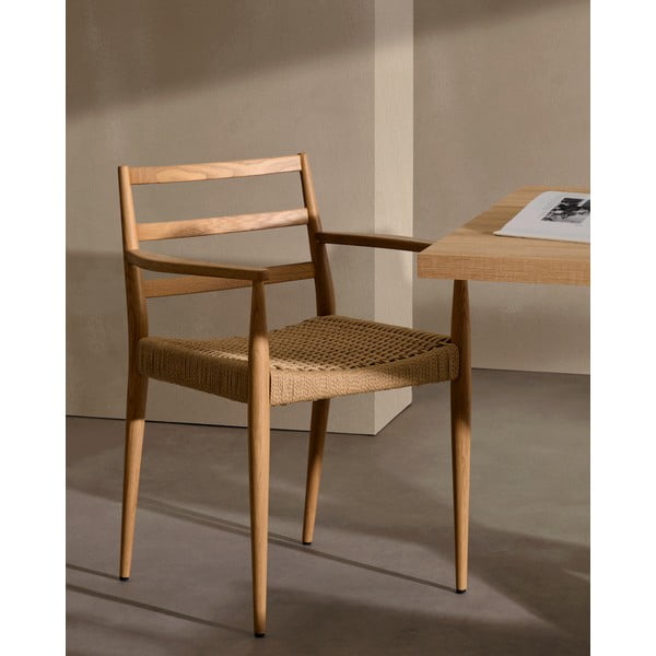 Jídelní židle z dubového dřeva v přírodní barvě v sadě 2 ks Analy – Kave Home-image-1