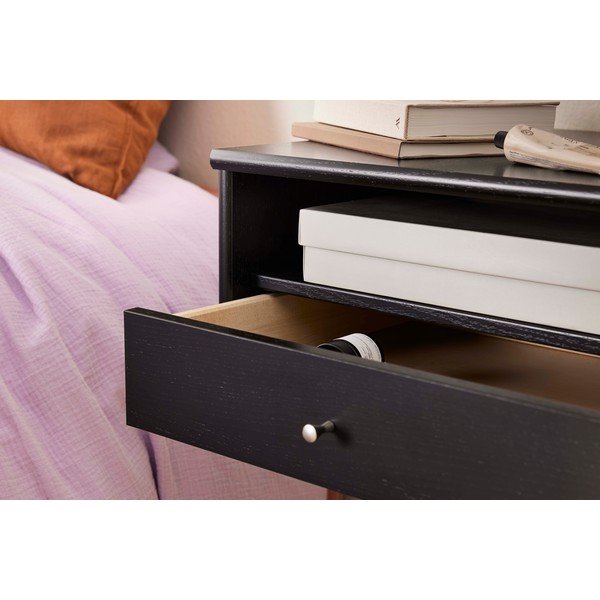 Černý závěsný noční stolek s poličkami Mistral - Hammel Furniture-image-4