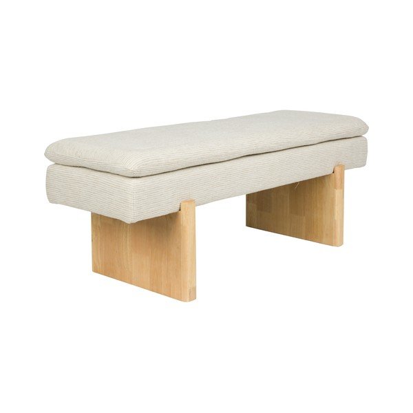 Krémová polstrovaná lavice Jappo – White Label-image-2