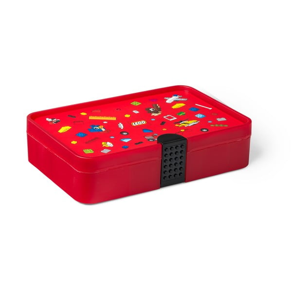 Červený úložný box s přihrádkami LEGO® Iconic