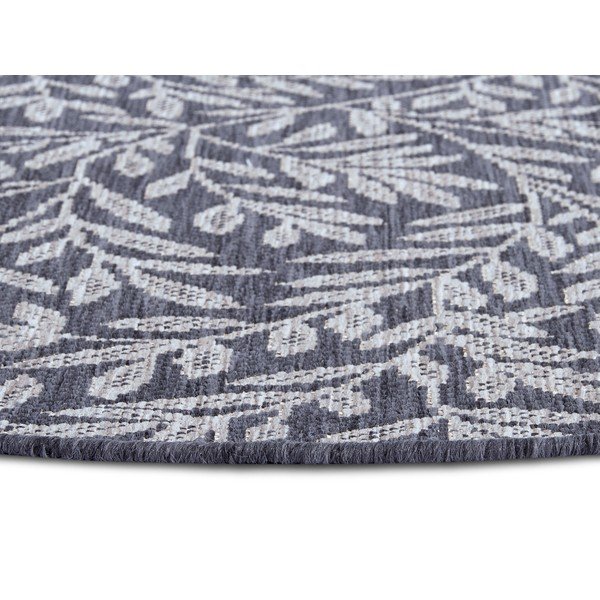 Antracitový kulatý koberec ø 120 cm Twig – Hanse Home-image-3