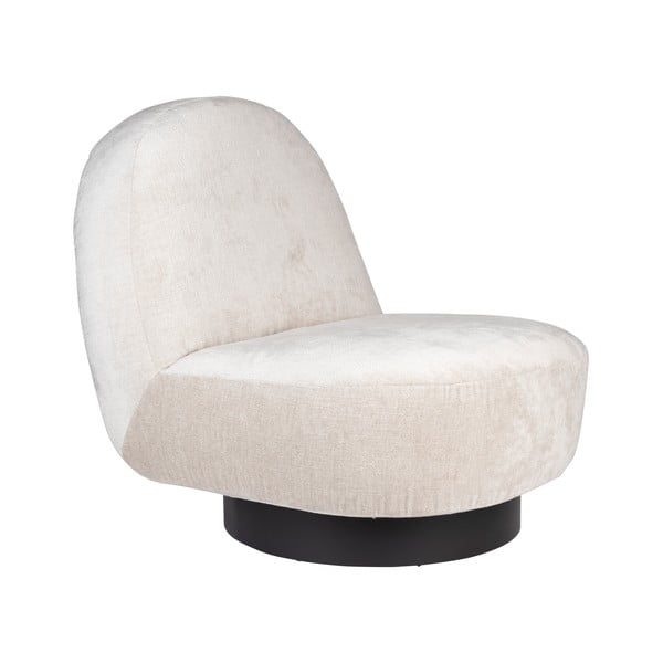 Krémové sametové křeslo Eden – Zuiver