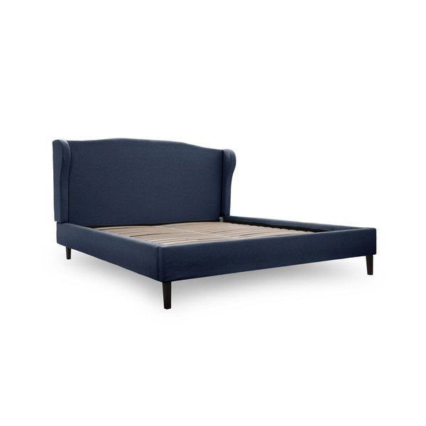 Tmavě modrá postel s černými nohami Vivonita Windsor, 160 x 200 cm-image-4