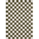 Tmavě zelený/krémový koberec 80x150 cm Grida – ESTE