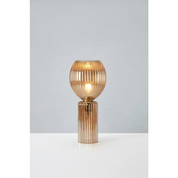 Stolní lampa jantarová se skleněným stínidlem (výška 40 cm) Toulipa – Markslöjd-image-3