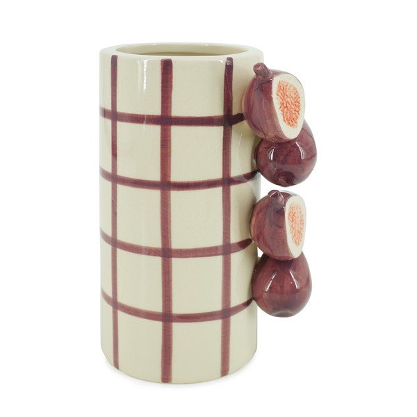 Fialová/krémová keramická váza (výška 21 cm) Havor – Yes Everyday