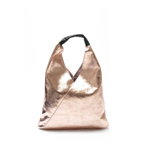Růžová metalická kožená kabelka Isabella Rhea Tribulus