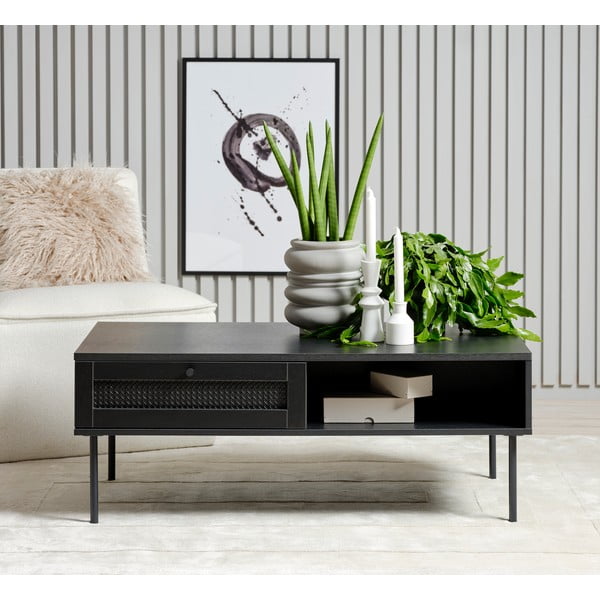 Černý konferenční stolek 60x110 cm Pensacola – Unique Furniture-image-1