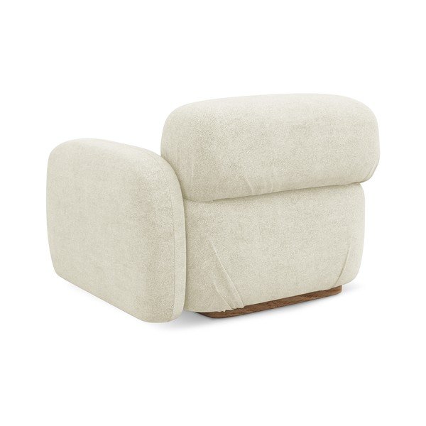 Krémový modul pohovky z textilie bouclé (pravý roh) Ailani – Makamii-image-3