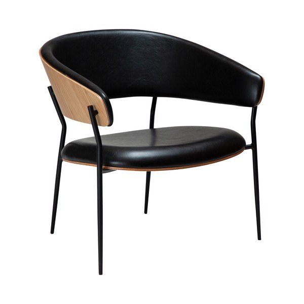 Černé křeslo z imitace kůže Crib – DAN-FORM Denmark